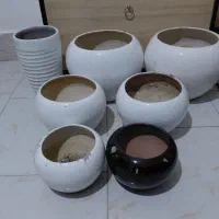 گلدان سفالی۷عدد گلدون سالم تمیز ۱۵۰هزار تومن