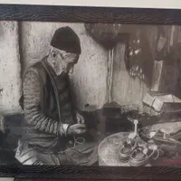 تابلو نقاشی سیاه قلم