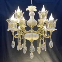 لوستر خطی راه راه ده شعله گل نکار