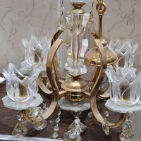 لوستر چهار شاخه آبکاری طلا