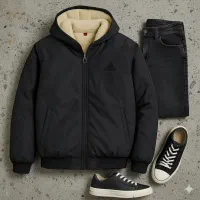 کاپشن مردانه خزدار مدل UrbaWol/مناسب روزمره و سرما