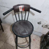 صندلی اپن فلزی قهوه ای سوخته