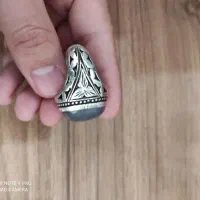 انگشتر عقیق کبود یمنی قدیمی|جواهرات|بجنورد, |دیوار