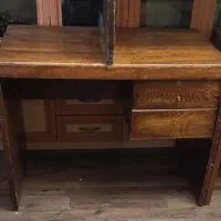 میز چوبی کارمندی کارکرده و سالم دو کشو (3 عدد)
