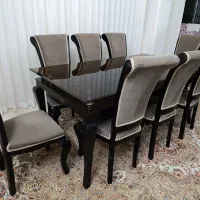 مبل شش نفره با میزغذا خوری هشت نفره|مبلمان خانگی و میز عسلی|اسلامشهر, شهرک الهیه|دیوار