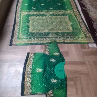 کاپشن پافر و ساری هندی لباس مجلسی زنانه دخترانه|لباس|شیراز, ریشمک|دیوار