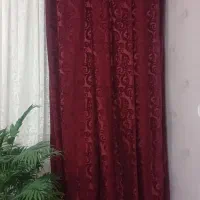 دستک پرده مخمل زرشکی درجه ۱ ترک در حد نو|پرده، رانر، رومیزی|قوچان, |دیوار