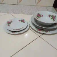 چینی قدیمی گل قرمز