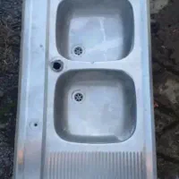 سینک دو لگنه تمام استیل