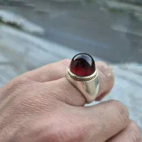 انگشتر عقیق فدیوم طلا رسول