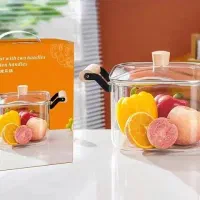 قابلمه پیرکس دسته بامبو