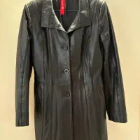 بارانی بلند  چرم  زنانه برند نوین چرم
