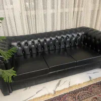 مبل چستر چرم ۳ نفره در حد نو