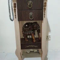 میز تلفن چوبی