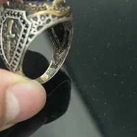 انگشتر نقره ترک رکاب سپر و شمشیر سنگ یاقوت وارداتی|جواهرات|رشت, معلم|دیوار