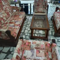 مبل ۷ نفره چوب نراد روکش نو