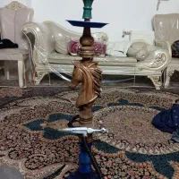 قلیان چوبی بزرگ طرح اسب با کام دهی خوب