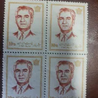 تمبر ۱۰ دیناری پهلوی بلوک ۴تایی سالم و بدون مهر|کلکسیون سکه، تمبر، اسکناس|لاهیجان, انقلاب|دیوار