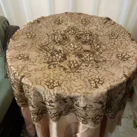 رومیزی دست دوز نو نو رنگ شیک یکدست|پرده، رانر، رومیزی|قم, سراجه (۱۵ خرداد)|دیوار