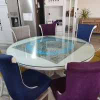 میز نهارخوری ۸ نفره سفید|میز و صندلی غذاخوری|قائم‌شهر, |دیوار