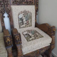 مبل سلطنتی نه نفره چوب