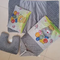 ست لحاف و تشک نوزادی پنج تکه|رختخواب، بالش، پتو|نسیم‌شهر, |دیوار