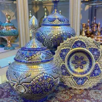 ظروف دکوری نقره نما مناسب جهیزیه عروس و کادویی شیک