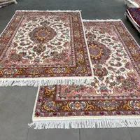 فرش دستباف خطیبی گل ابریشم رنگ پیازی اعلا|فرش|مشکین‌دشت, |دیوار