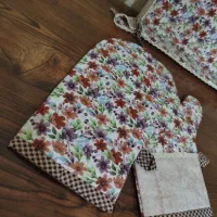 دوخت سرویس آشپزخانه جهیزیه عروس|سفره، حوله، دستمال آشپزخانه|یزد, |دیوار