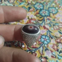 انگشتر شفت العبد  شبه باباقوری سرخ عقیق سوسنی