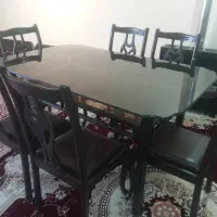 نهارخوری شش نفره چوبی|میز و صندلی غذاخوری|ایذه, |دیوار