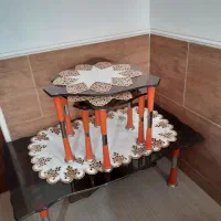 سلام میز وگل میز شیشه ای خوش رنگ|مبلمان خانگی و میز عسلی|شیراز, پشم شیشه|دیوار