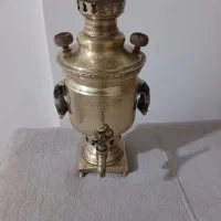 سماور مسی طرح روس قدیمی مهردار سال 1942 یک لیتر