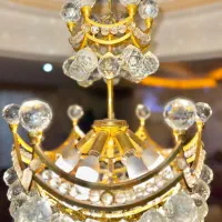 لوستر  کریستالی ۶ شعله|لوستر و چراغ آویز|پاکدشت, پاکدشت (مامازند)|دیوار