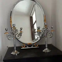 آیینه شمعدان  اینه شمعدانی سیلور  برنج