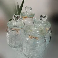 بانکه صدفی شیشه ای درب قلبی