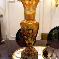 کریستال دو پوست طلا کوب ثابت گلدکیش رانر دیوار کوب|ظروف سرو و پذیرایی|تهران, سردارجنگل|دیوار