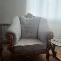 مبل ۹ نفره سلطنتی(استیل)|مبلمان خانگی و میز عسلی|رشت, رشتیان|دیوار