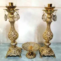 شمعدان مدل رز برنجی زیبا و جدید|صنایع دستی و سایر لوازم تزئینی|الوند, |دیوار