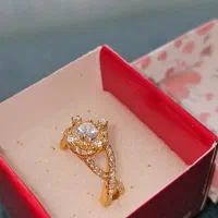 حلقه نقره اب کاری طلا|جواهرات|شاهینشهر, فردوسی|دیوار