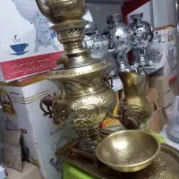 سماور زغالی قلم زنی|قوری، کتری، قهوهساز دستی|اسلامشهر, زرافشان|دیوار