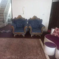 مبلمان ۷ نفره رنگ ابی، طرح سلطنتی|مبلمان خانگی و میز عسلی|شیراز, قلعه نو|دیوار