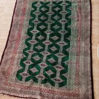 فرش یک در یک و نیم ترکمن ابریشمی