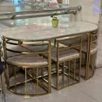 میز و صندلی غذا خوری ۶ نفره کمجا مدل بیضی و مستطیل