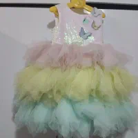 پیراهن مجلسی کوتاه دخترانه بچگانه