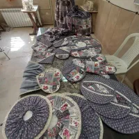 سرویس اشپزخونه ۲۸تکه شخصی دوزی شده|سفره، حوله، دستمال آشپزخانه|مشهد, هفده شهریور|دیوار