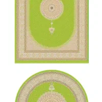 فرش ماشینی ۱۶۰۰۳۵رنگ فسفری خاص ابریشمکار ۱۶۰۰ شانه