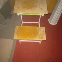 کتابخانه طبقه دار کشویی جادار و نیمکت مدرسه بچه|کتابخانه، شلف، قفسه‌های دیواری|کرج, حصارک پایین|دیوار