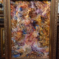 تابلو فرش دستباف رایحه بهاری خوشرنگ اعلا golha