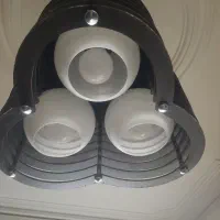 لوستر سه شعله چوبی